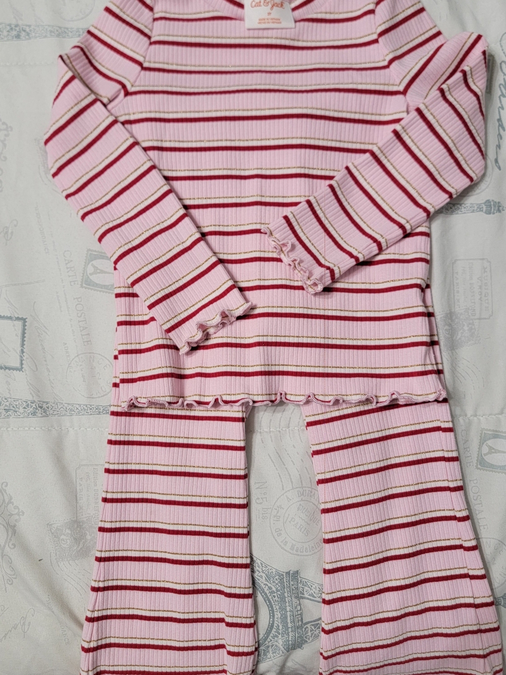 Cat & Jack Pink Stripe Kids Set
